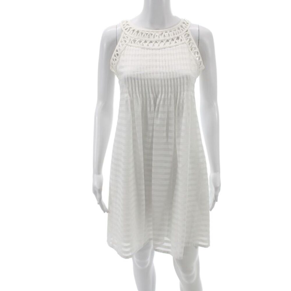 Cynthia Cynthia Steffe Womens Shift Dress White Striped Size 4